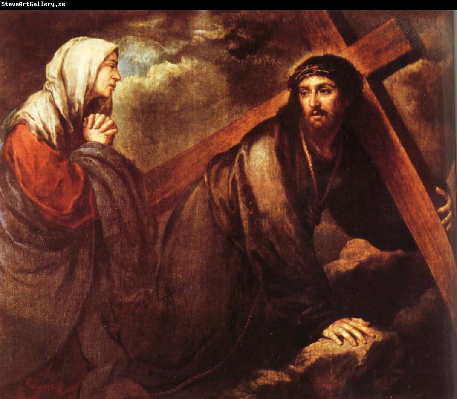 Bartolome Esteban Murillo Jesus bearing a cross